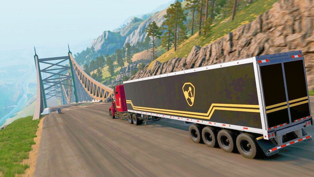 Full Throttle INSANE Long Downhill Mayhem! | BeamNG.drive Epic Crashes & Speed Test #22