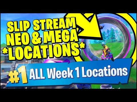 Видео: Fortnite Slipstreams: как да се вози на Slipstream около Neo Tilted и Mega Mall