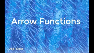 INFO 340 - Arrow Functions Info 340 Hello Javascript