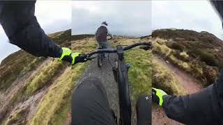 Dumyat Upper Descent - Stirling, Scotland MTB December 2022 (Insta360 X3)