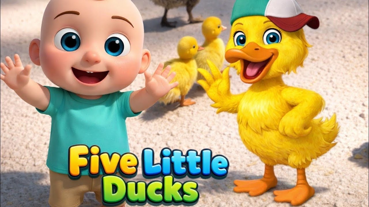 📌 Five Little Ducks 🦆🎵 | Counting & Splashing Adventure! ✨ | Baby Bubbles