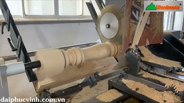 Woodmaster. Máy tiện cnc nạp phôi tự động kết hợp chà nhám WM-1500ASL