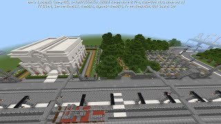 Построил парк в городе Minecraft. Оформляю город.