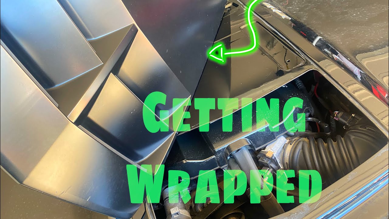 DIY Zl1 Camaro 5th gen hood insert carbon fiber wrap YouTube