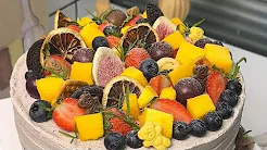 Immersive xylitol fruit cake, from cream to cake base, all made with xylitol ~ bakers' daily
