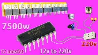 How to make a simple inverter 7500W, 12 to 220v IRF 3205, creative prodigy #24