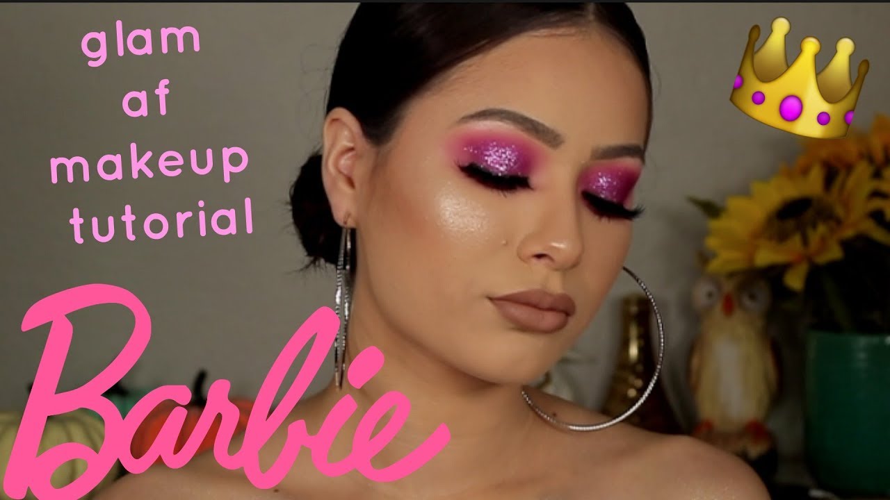 BARBIE MAKEUP TUTORIAL GLAM AF  TANIAXO