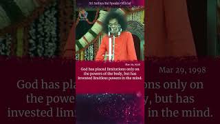 God gave us limitless power in one aspect | Sri Sathya Sai Speaks | Mar 29, 1998