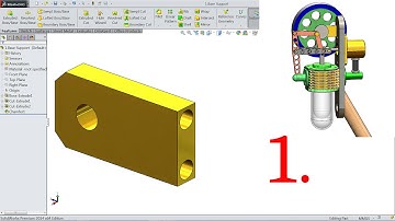 SolidWorks Tutorial Vertical Stirling Engine 1.Base Support