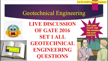 GATE CIVIL 2016 SET 1 !! All Geotechnical Engineering Questions #gate #gate2024 #gateexam #ies