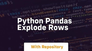 python pandas explode rows
