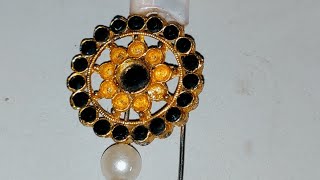 ‎Handmade brooch ideas🤫💡/diy safety pin brooch/2minute easy brooch making