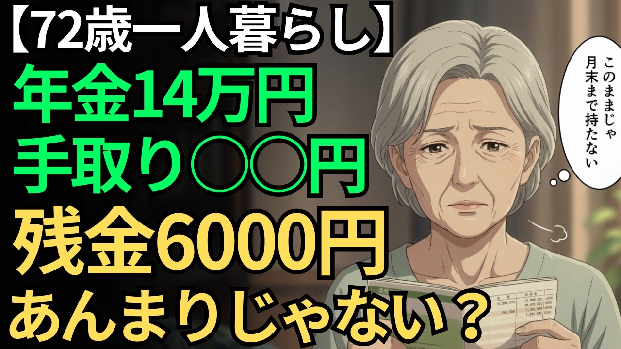 【72歳一人暮らし】厚生年金の平均支給額14万円「これなら安心」と思った私の大誤算