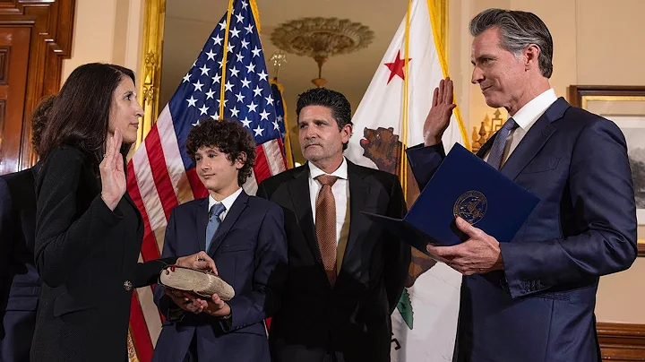 Governor Newsom Swears In Justice Patricia Guerrer...