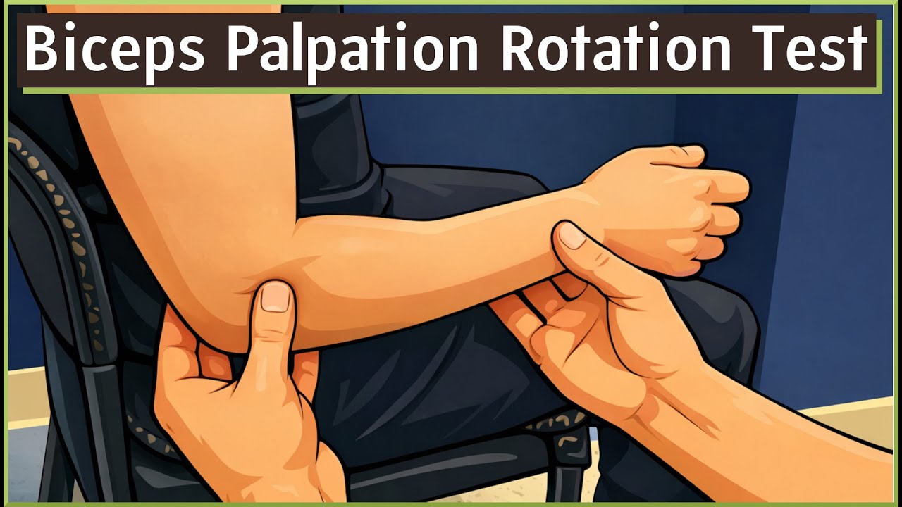 Пальпация и тест на вращение двуглавой мышцы плеча | Частичный разрыв дистального сухожилия двугл...