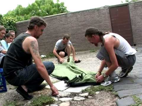 homeless demo backpack bed