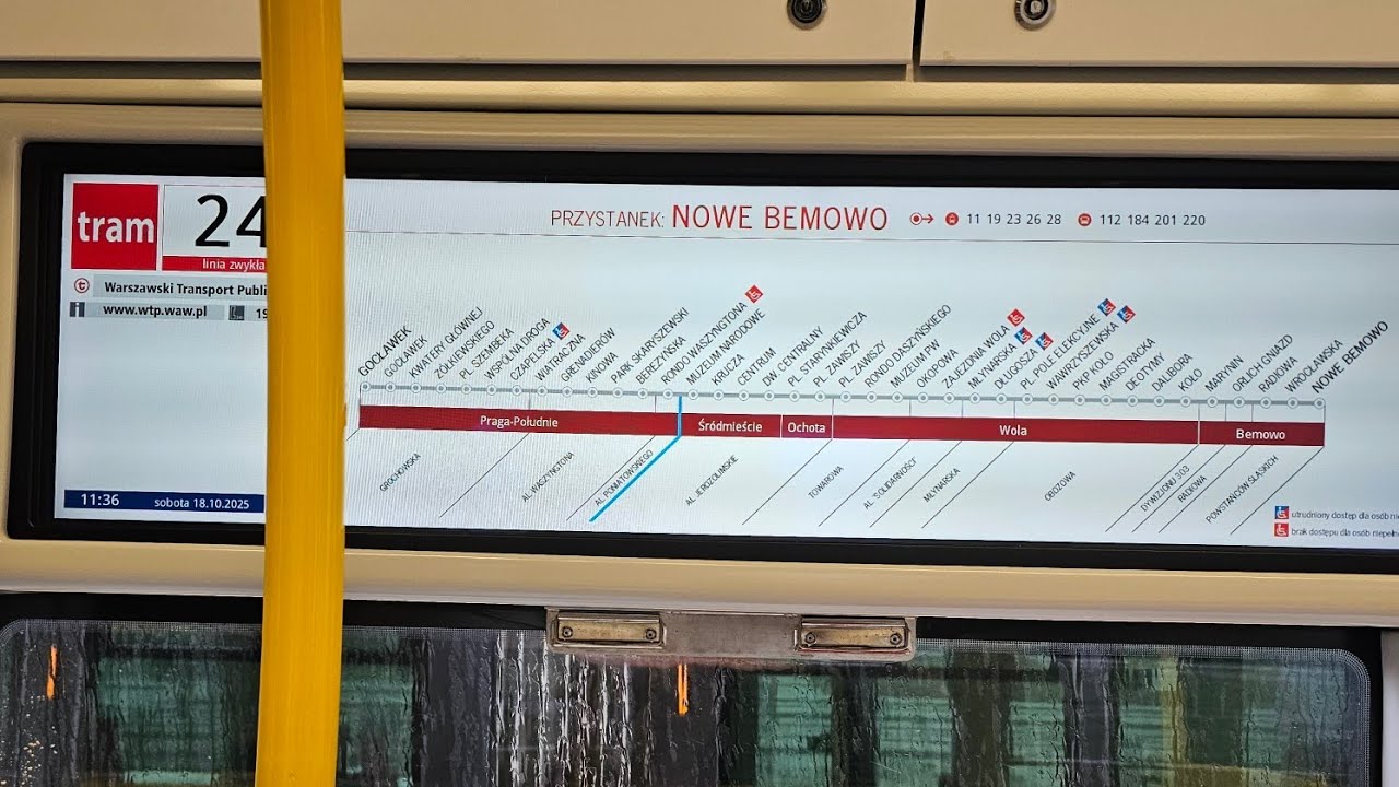 Warszawa linia 24 kier. Gocławek Pesa 120Na 