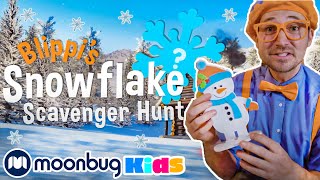 Blippi's Snowflake Scavenger Hunt | Blippi's Holiday Movie  Christmas Scavenger Hunt for Kids