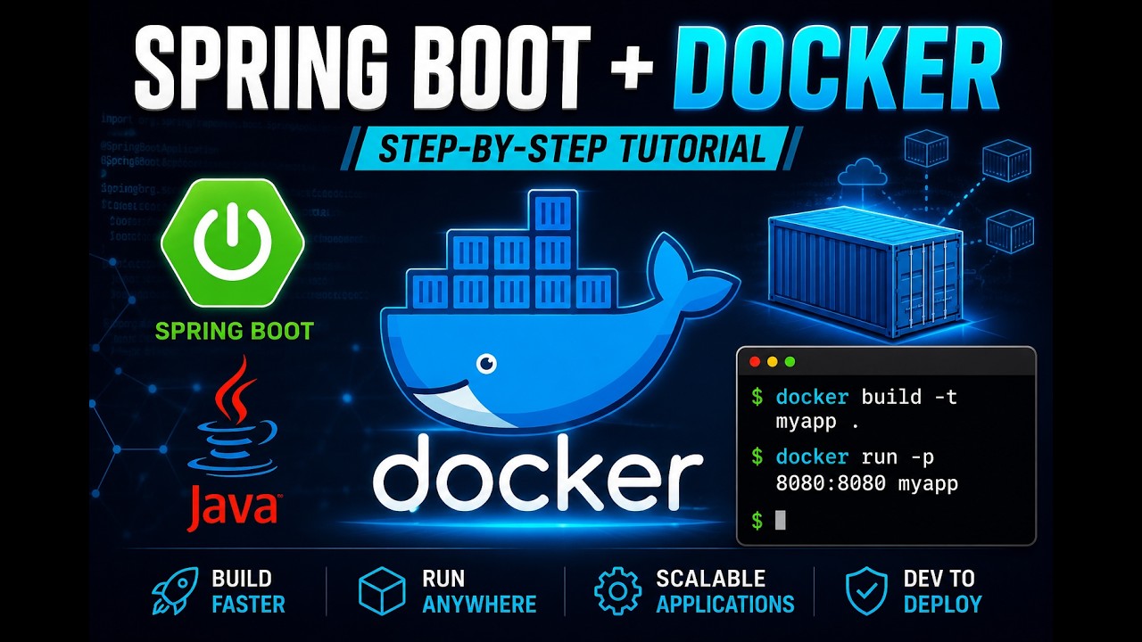 Docker Tutorial for Beginners | Build, Run, Push Spring Boot App using ...