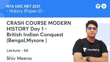 CRASH COURSE MODERN HISTORY - British Indian Conquest (Bengal,Mysore )| NTA UGC NET JRF 2021 Shiv