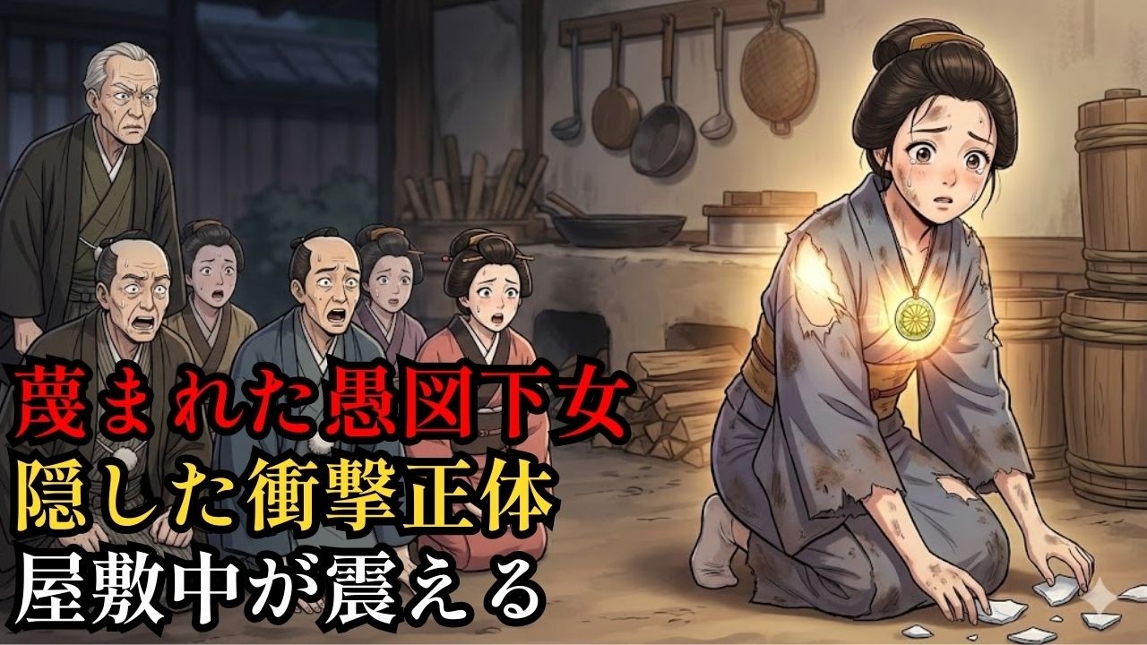 【衝撃】屋敷中で「穀潰しの愚図」と毎日罵られ、泥水をすする扱いを受けた下女。しかし、彼女の着物に隠された「ある紋章」を見た当主が震え上がり土下座！その正体とは…？.