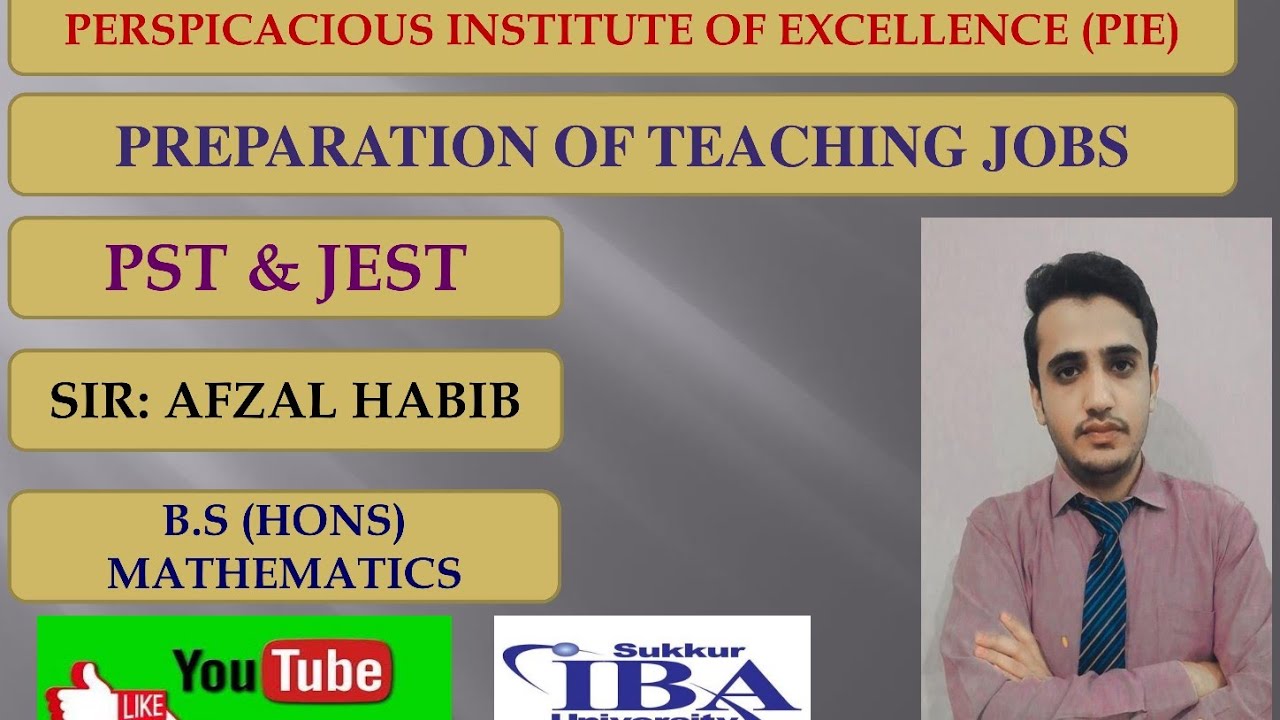 Syllabus of Mathematics for JEST & PST, SINDH EDUCATION & LITERACY DEPARTMENT.