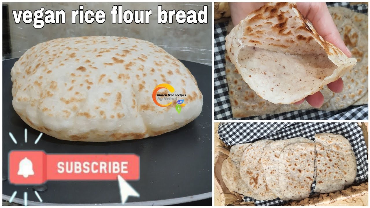 خبز عربى بدقيق الرز بدون صمغ بفكره بسيطه واقتصادية وطعم ممتاز rice ...