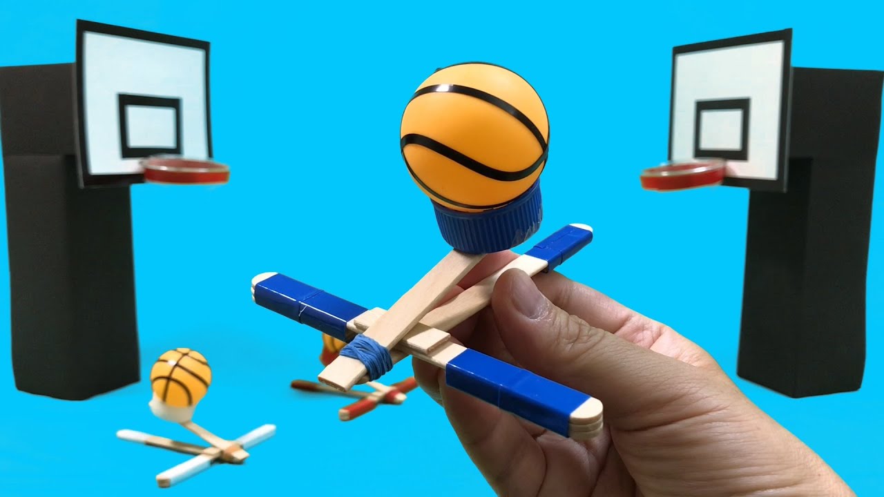 インド手作りバスケット 簡単なバスケットボールゲームの作り方 夏休みの工作 - YouTube