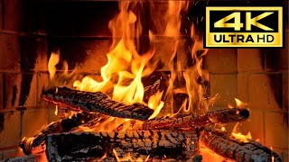 4K Fireplace Ultra HDCrackling Fire BurningFireplace BackgroundStudy Background HD