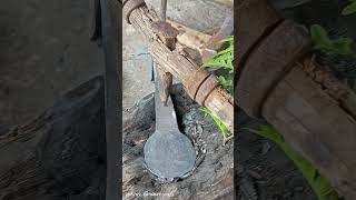 practical mini coconut grater making process #blacksmithing #wood #modeindonesia