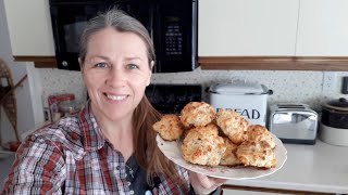 Celebrity Ham & Cheddar Drop Biscuits Recipe~pantry staple ingredients! Wealth