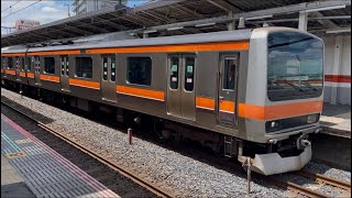 E231系0番台MU12編成 [前照灯LED] が各駅停車東京行きとして南浦和駅6番線から発車するシーン (1061E) 2026.8.6.11:14
