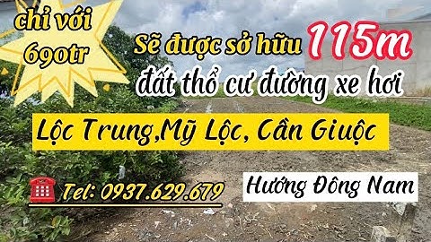 ❤ Đã bán....Đất thổ đường xe hơi mà giá lại rẻ,ngang 4x29m Mỹ Lộc Cần Giuộc