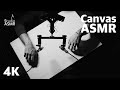 Canvas ASMR | Relaxing Scratches &amp; Taps on Blank Canvas | Studio ASMR 4K