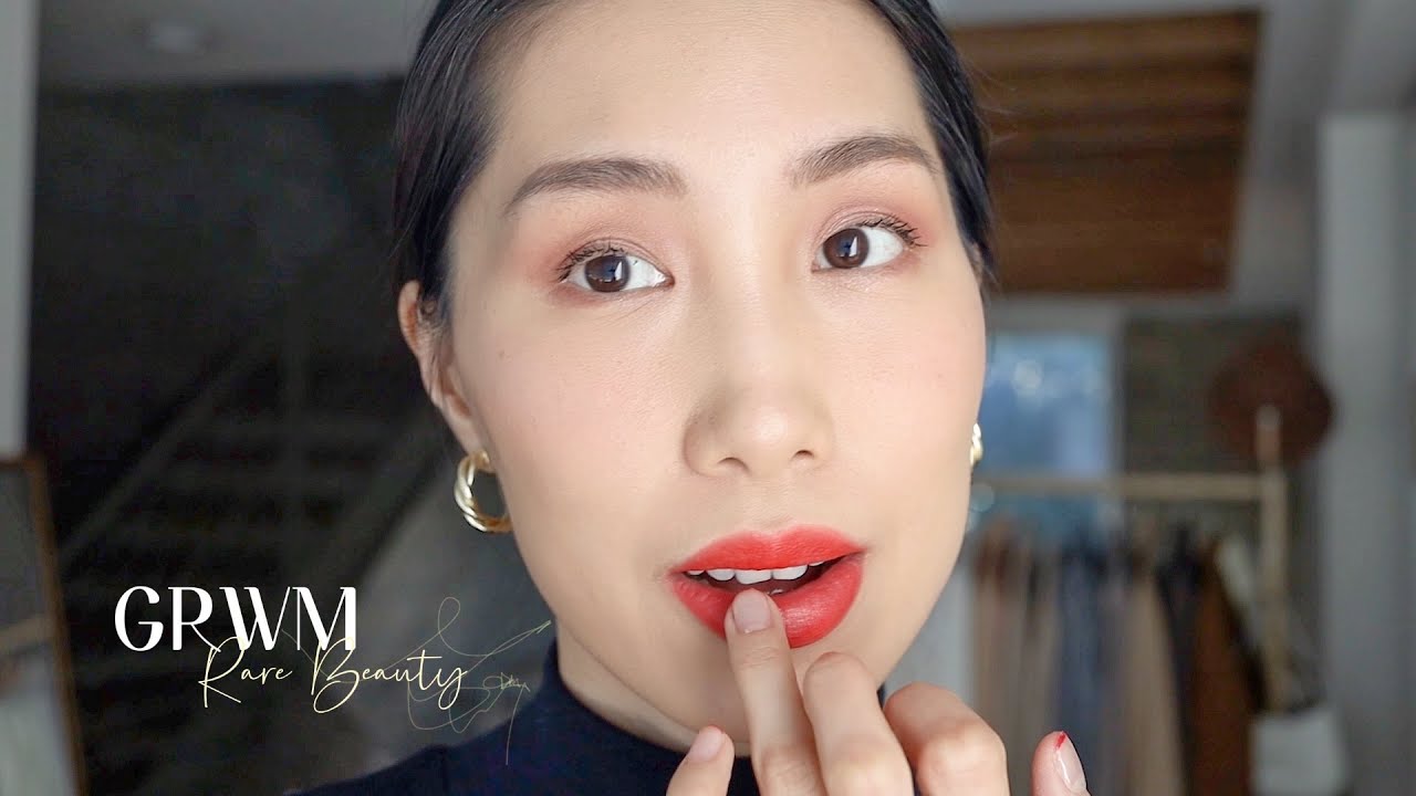 GRWM Warm Glittery Makeup | Trying Rare Beauty | Chris Han
