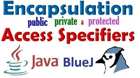 #56 Encapsulation and Access Specifiers (Access control) Explained in java and Demonstrated
