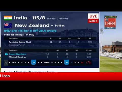 PTV Sports Laar TV Live Cricket Match Today IND vs NZ World Cap Match