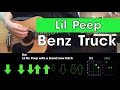 Lil Peep - Benz Truck \ Tutorial \ Разбор песни на гитаре \ Табы, аккорды и бой \ Без баррэ