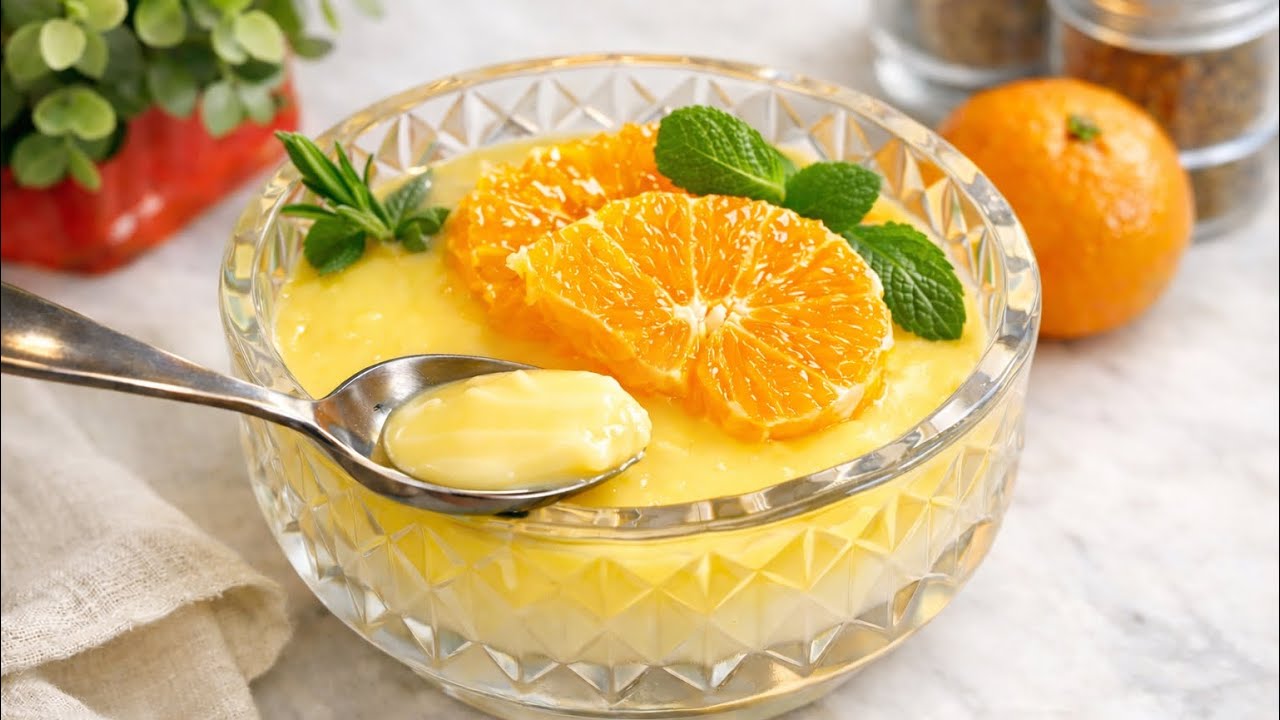 Orange Panna Cotta without Baking | Creamy Mascarpone Dessert with Orange Cream