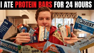 ONLY Eating PROTEIN BARS for 24 HOURS | Protein Bar Reviews + ARM WORKOUT