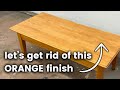 Furniture Alchemy: Stripping Orange Stain for a Modern Wood Makeover!