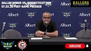 Head Coach Jose Fernandez: Dallas Wings Postgame Presser | vs. Connecticut Sun | 07.02.26
