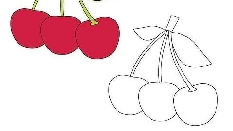 HOW TO DRAW CHERRY (CHERRIES) STEP BY STEP l EASY DRAWING TUTORIAL