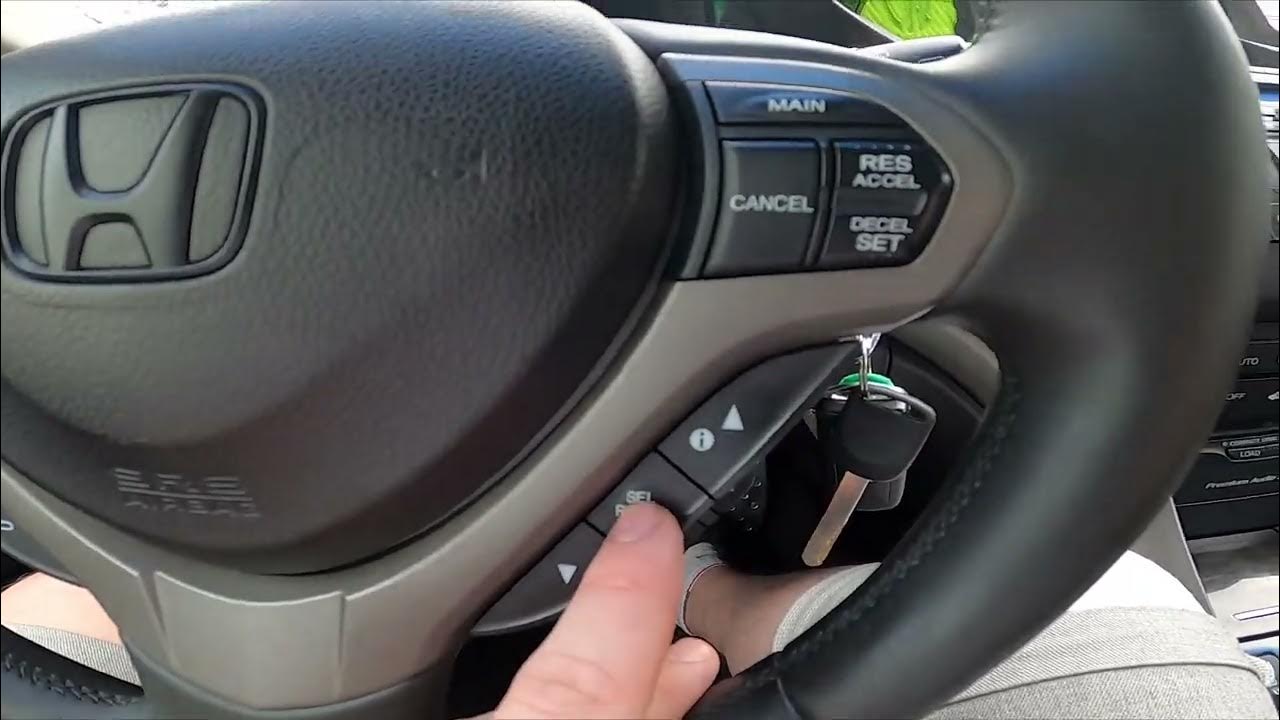 How to Find Odometer on Speedometer Display in Honda Accord VIII ( 2007