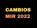 CAMBIOS EN MIR 2022. ¿Qué esperar?