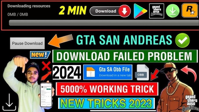 How to Download Gta San Andreas For Free On Android, Hindi, Play Gta Sa  For Free, Blake Hat