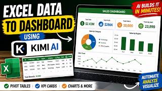 KIMI AI Builds Excel Dashboards Automatically! Save Hours of Work