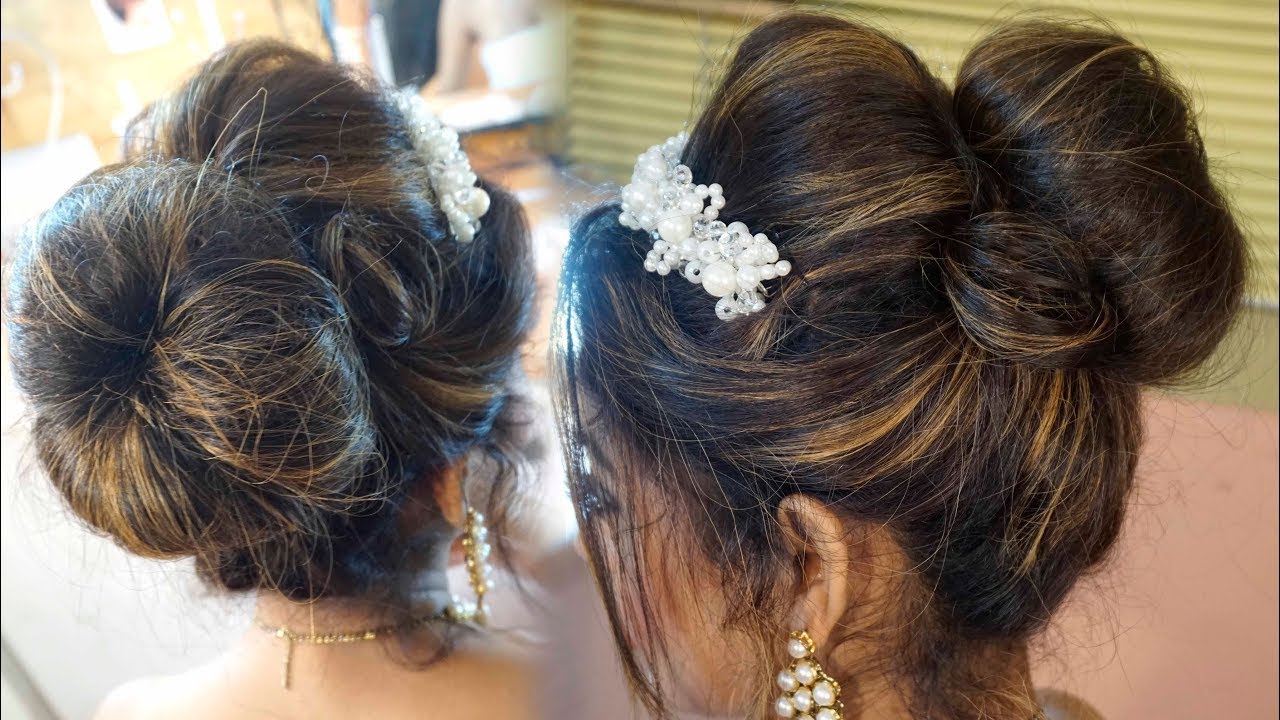 Embellished Party Bun Most Stylish Hair Art For Party Loving