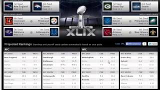 2014 - 2015 NFL Playoff Machine Projections