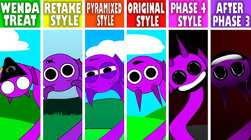 Sprunki Wenda Treatment VS Original Style VS Pyramixed Style VS Retake VS Phase 4 VS After Phase 3